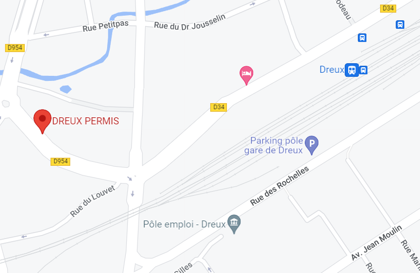 Plan d'accès Dreux Permis